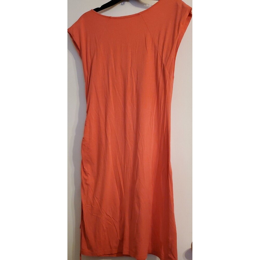 Alpine Design Salmon Pink Drawstring Ruched Dress Size Large - Picture 3 of 4
